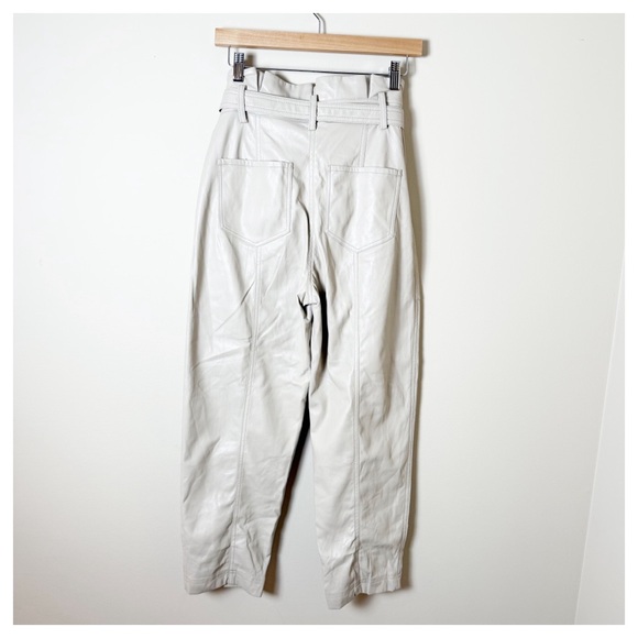 HOUSE OF HARLOW 1960 FAUX LEATHER HIGH WAIST DRESS PANTS WITH BELT MEDIUM $189 - Picture 4 of 10